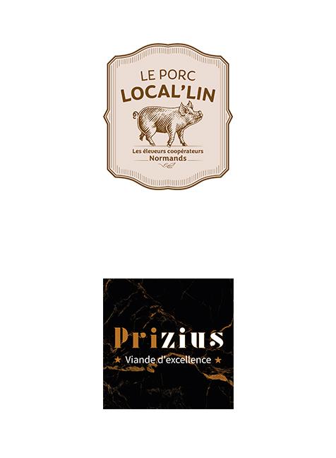 logo le porc local'lin et le boeuf prizius